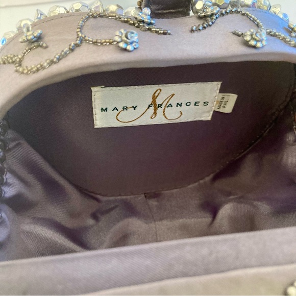 🌼 Sale! Mary Frances rhinestones crystals silver tone charms mini bag purse - Picture 6 of 16